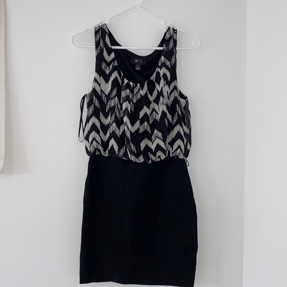 BCX chic black grey dress